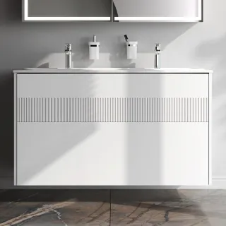 Тумба под раковину Am.Pm Func M8FFUX1202WM подвесная белая матовая 120  см